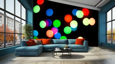 background of different color lights Wall mural