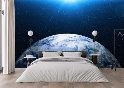 Planet Earth in space.Globe in galaxy. Elements of this image furnished by NASA Wall mural