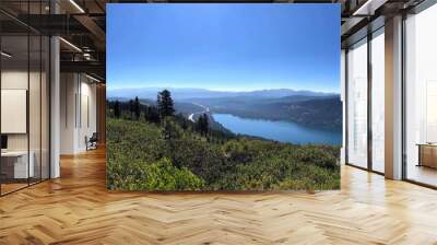 sunrise above a mountain lake Wall mural