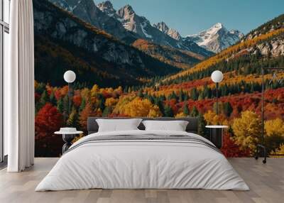 autumn landscape in the mountains Wall mural