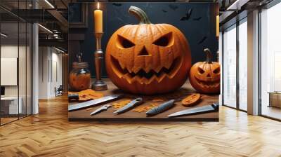 halloween jack o lantern Wall mural