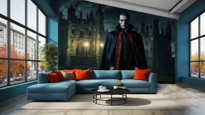 halloween vampire in the dark Wall mural