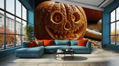 jack o lantern pumpkin Wall mural