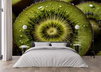 kiwi fruit slice Wall mural