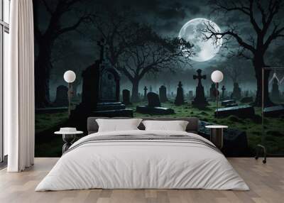 spooky halloween night Wall mural