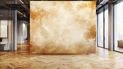 Autumn abstract background  hand painted watercolor dust in light brown and beige shades Wall mural