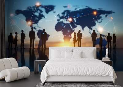 Strategic global business networking for enhanced success in international markets Wall mural