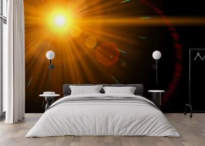 abstract background with rays of light Wall mural