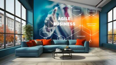 Agile and lean business management concept image, team and company development strategy Wall mural