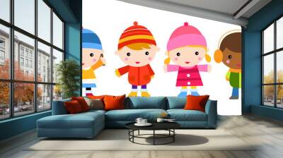 Four children Wall mural