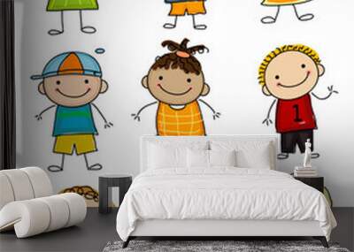 Sketch kids Wall mural