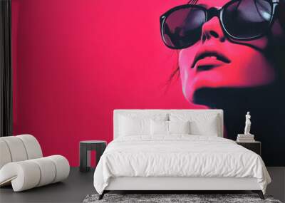 graphic woman red concept  Wall mural