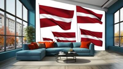 Latvia vector flags Wall mural