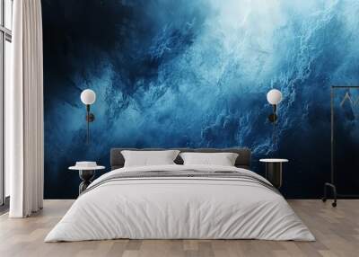   a deep blue ocean with extensive underwater depth, featuring a darkened bottom Wall mural