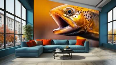  A fish with its mouth widely open Wall mural