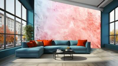 red and blue design on one side, pink and blue on the opposite Wall mural