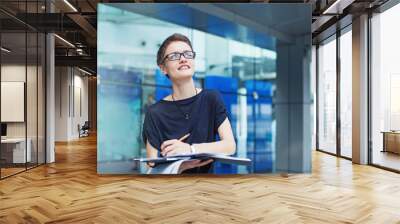 young modern female worker Wall mural