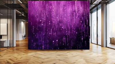 A purple background with purple and gold glitter Wall mural