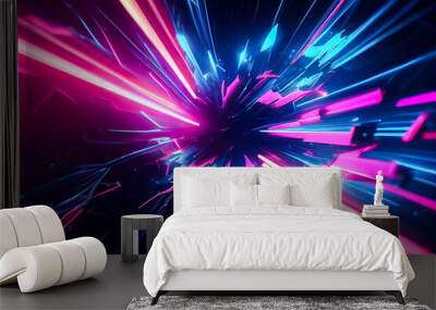 anime space travel at the speed of light. Generative AI, Generative, AI Wall mural