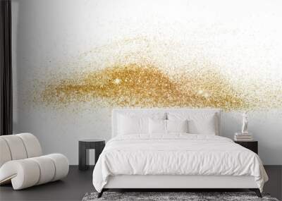 Background with gold glitter on white background for your design Wall mural