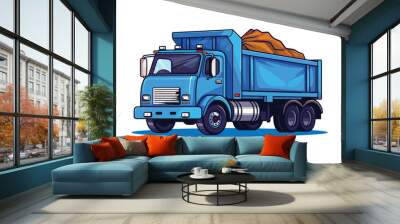 truck vector isolated on white background Wall mural