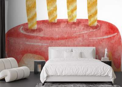 cake with candle Wall mural