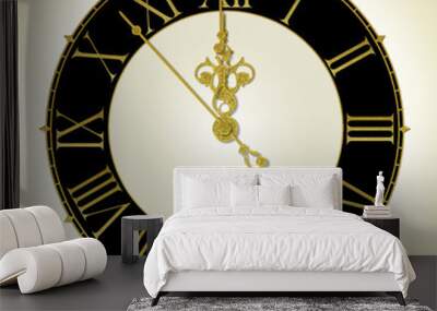 Old antique wall clock Wall mural