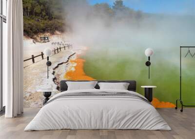 The Champagne Pool at Waiotapu, Thermal Wonderland, Rotorua, New Zealand Wall mural