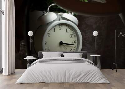 old alarm clock on the table Wall mural