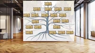 family tree illustration Wall mural