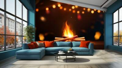 Happy Lohri festival background. Wall mural