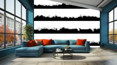 Set of grunge edges,borders. Wall mural