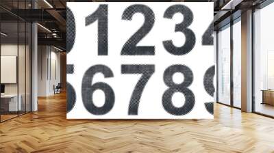 Set of halftone numbers Wall mural