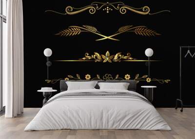 gold ornament Wall mural