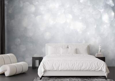 new year shiny background. abstract silver background with copy space Wall mural