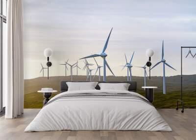 Albany wind farm at sunset, Western Australia Wall mural