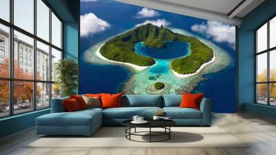 aerial view of the islands Wall mural