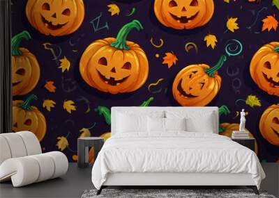 halloween seamless pattern Wall mural