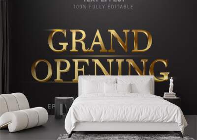 Realistic 3D gold text effects can be edited to suit your needs Wall mural