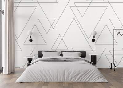 linear triangle vector pattern with big and small triangle connected each. pattern is on swatches panle Wall mural