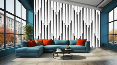 Linear vector pattern, repeating linear abstract arrow and wave   or triangle shape. Pattern is clean for fabric, wallpaper, printing. Pattern is on swatches panel Wall mural