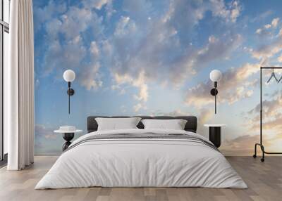 Beautiful sky with white clouds Wall mural