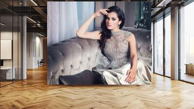 glamorous fashion model woman in celebrity interior Wall mural