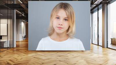 Pretty serious teen girl portrait Wall mural