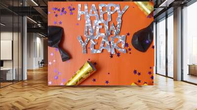 happy new year party decorations Wall mural