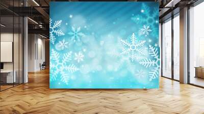 Beautiful snowflake Christmas background Wall mural