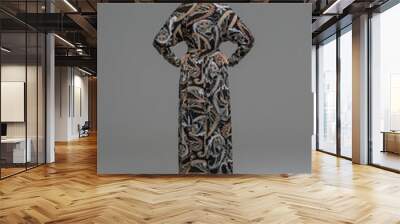 Full Length Portrait of a Sexy Brunette Woman in Fashion Dress b Wall mural