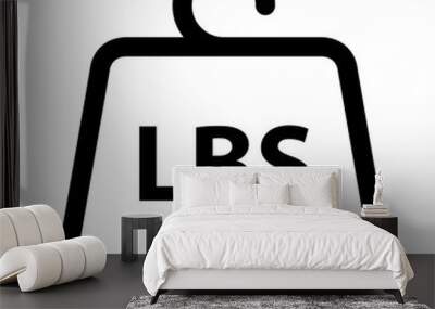 Weight icon in LBS. SVG File Wall mural