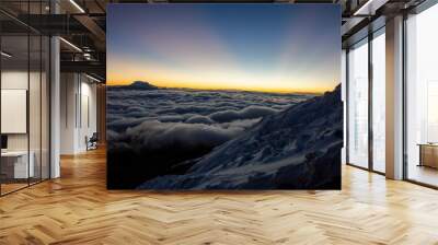 Sea of clouds at dawn Wall mural