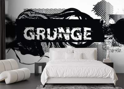 Grunge Urban Background.Texture Vector.Dust Overlay Distress Grain ,Simply Place illustration over any Object to Create grungy Effect .abstract,splattered , dirty,poster for your design. Wall mural